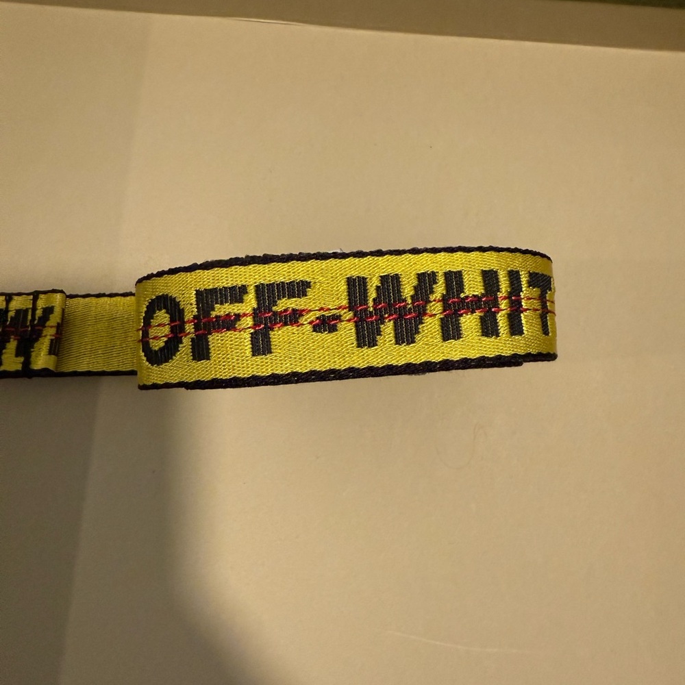 Off-White Vibrant Yellow Logo Belt